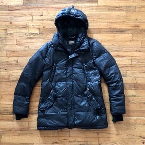 Mackage Down Coat/Parka w/ Leather Trim